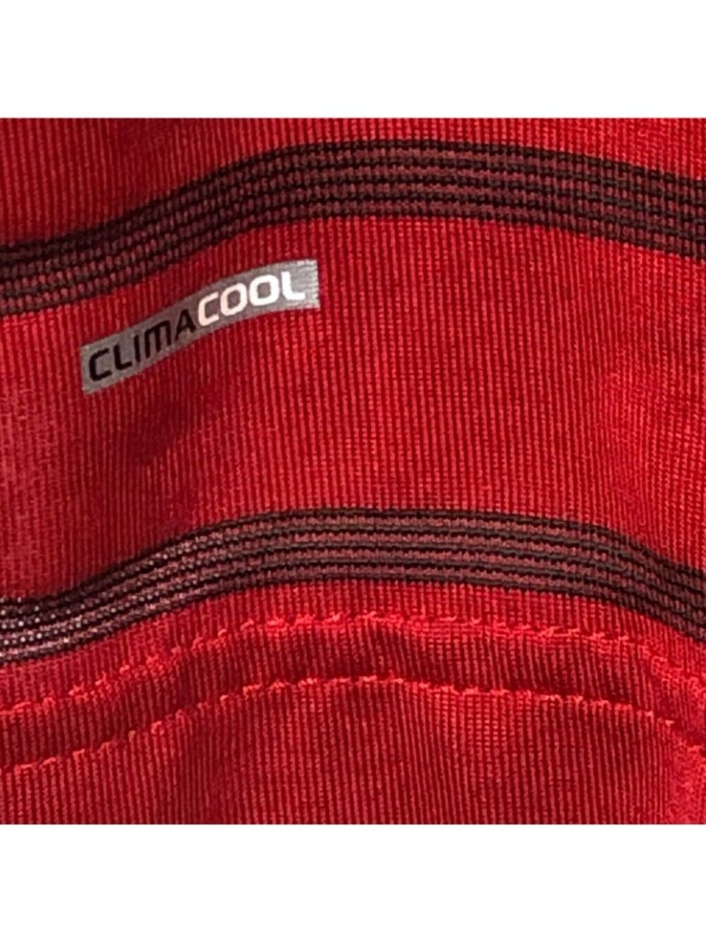 Adidas Golf Climacool Pullover Polo Shirt Red Black Short Sleeves Top Mens L - Picture 5 of 7
